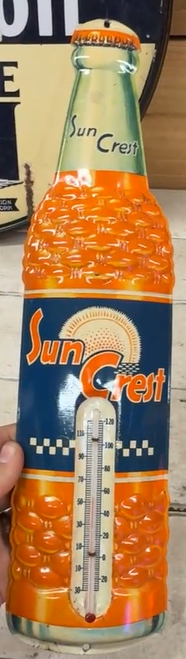Sun Crest Die-Cut SST Convex Embossed Tube Thermometer