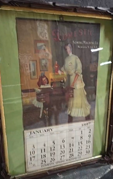 Calendar 1897 Domestic Sewing Machine