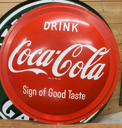 Drink Coca-Cola Sign of Good Taste Convex SST 36 Inch Sign