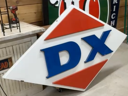 DX Gasoline SSP Multi-Piece 7 Foot Service Station Sign