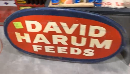 David Harum Feeds SST Self Framed Farm Sign