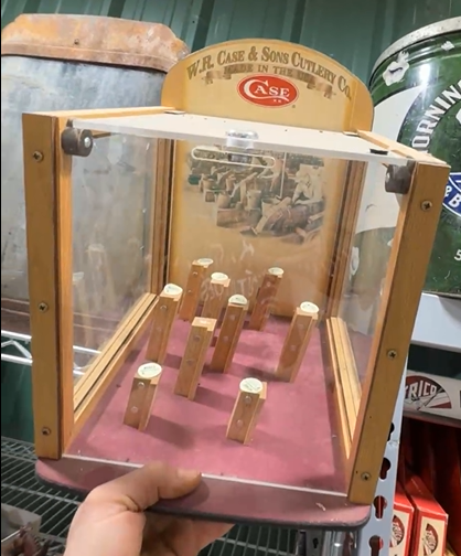 W.R. Case & Sons Cutlery Wood and Plexiglass Display