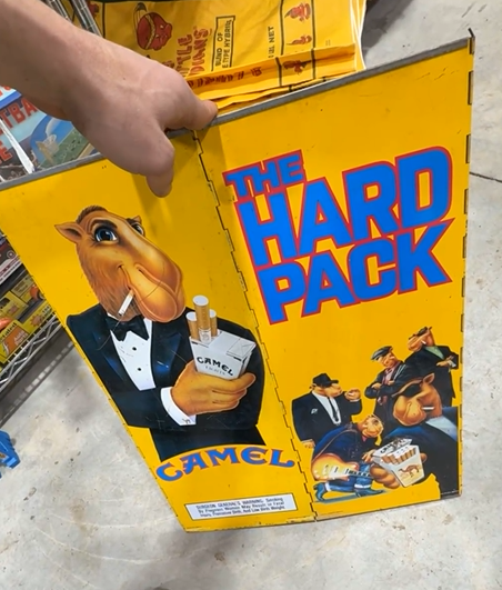 Camel Cigarettes Hard Pack Four-Panel SST Sign