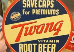 Twang Vitamin Root Beer SST 14 1/4 Inch Embossed Sign