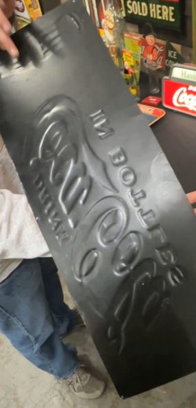 Drink Coca-Cola in Bottles SST Embossed Sign
