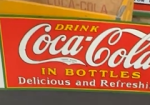 Drink Coca-Cola in Bottles SST Embossed Sign