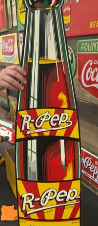 R-Pep Carbonated Beverage SST Die-Cut Embossed Sign