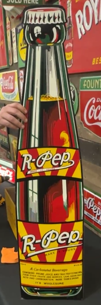 R-Pep Carbonated Beverage SST Die-Cut Embossed Sign