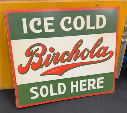 Ice Cold Birchola Sold Here DST Flange Sign