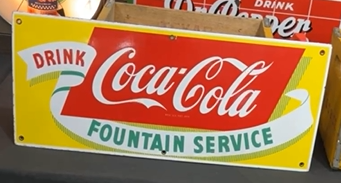 Drink Coca-Cola Fountain Service SSP Sign