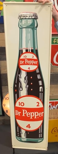 Dr Pepper 10 2 4 SST Embossed Vertical Bottle Sign