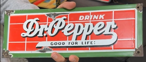 Drink Dr. Pepper Good for Life Red Bricks SSP Sign