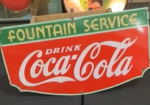 Drink Coca-Cola Fountain Service SSP Die Cut Sign