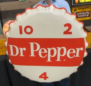 Dr Pepper 10 2 4 Convex Bottle Cap SST Sign