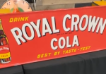 Royal Crown Cola Double Bottle SST Embossed Sign