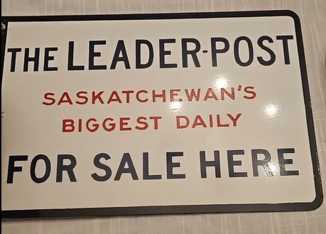 Leader Post Saskatchewan For Sale Here DSP Flange Sign