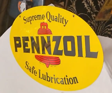 Pennzoil Safe Lubrication DST Oval Sign