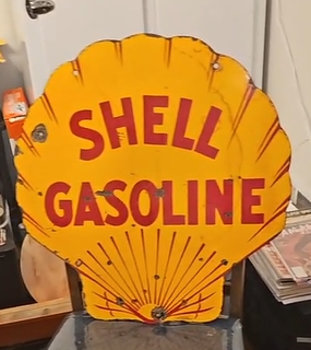 Shell Gasoline Clamshell DSP Die Cut Sign