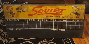 Squirt Double-Sided Masonite Scoreboard Sign