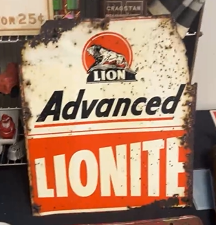 Lion Gasoline Advanced Lionite SST Sign