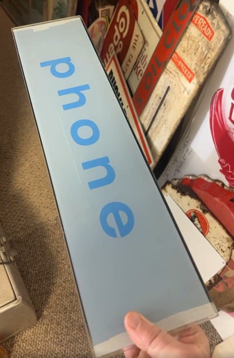 Glass Phone Booth Sign