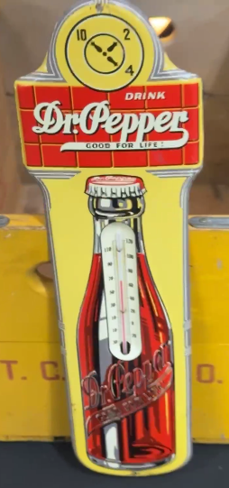 Drink Dr Pepper Good for Life Die Cut SST Tube Thermometer