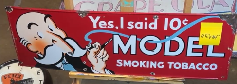 Model Smoking Tobacco 10 Cents SSP Sign