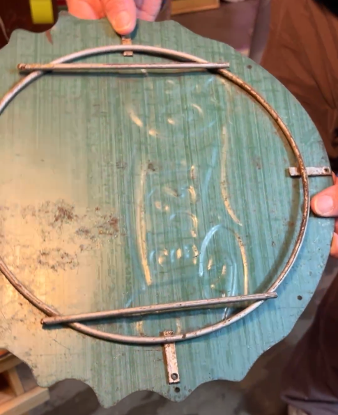 Drink Pepsi-Cola Ice Cold Double Dot SST Embossed Bottle Cap Rack Topper Sign