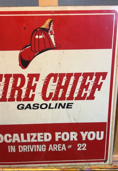 Texaco Fire Chief Gasoline Localized for You DST Sign