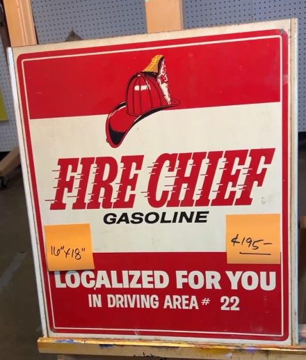 Texaco Fire Chief Gasoline Localized for You DST Sign