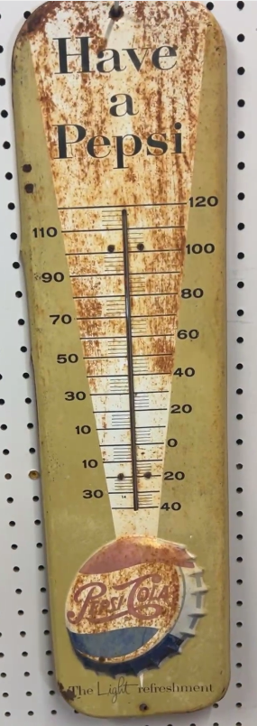 Have a Pepsi the Light Refreshment SST Tube Thermometer