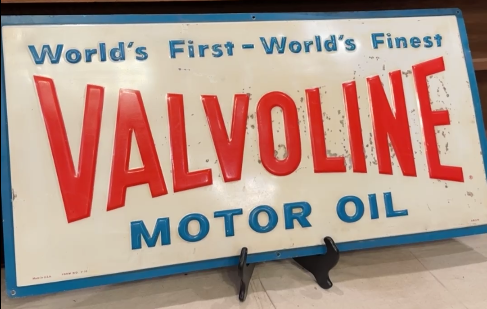 Valvoline Motor Oil SST Embossed Sign