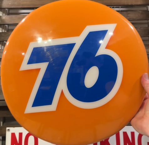 Union 76 Vinyl 17 Inch Diameter Sign