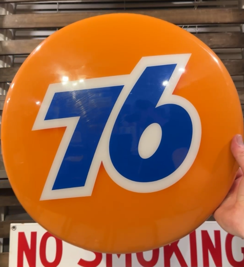 Union 76 Vinyl 17 Inch Diameter Sign