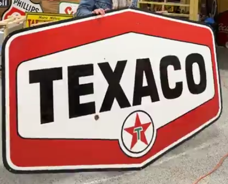 Texaco Gasoline Tomahawk DSP 86 Inch Sign