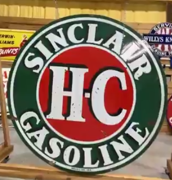 Sinclair H-C Gasoline DSP 6 Foot Diameter Sign