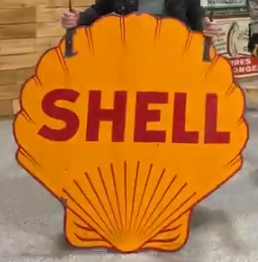 Shell Gasoline Clamshell DSP Hanging Sign