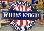 Willys Knight Service Genuine Parts DSP Die Cut Sign