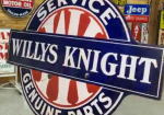 Willys Knight Service Genuine Parts DSP Die Cut Sign