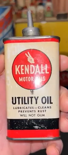 Kendall Motor Oils Utility Oil SST Lead Top Oiler Can