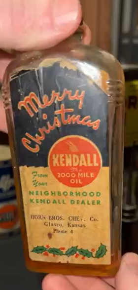 Kendall Merry Christmas Household Utility Oil Glass Bottle