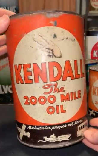 Kendall Crooked Plane Motor Oil SST Quart Can