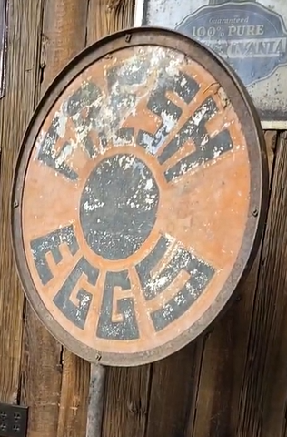 Fresh Eggs Lollipop DST 27″ Diameter Smaltz Reflective Sign