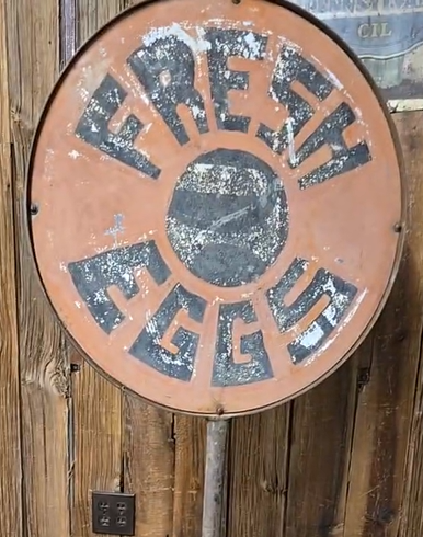 Fresh Eggs Lollipop DST 27″ Diameter Smaltz Reflective Sign