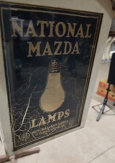 National Mazda Lamps General Electric Four Panel Hanging Light