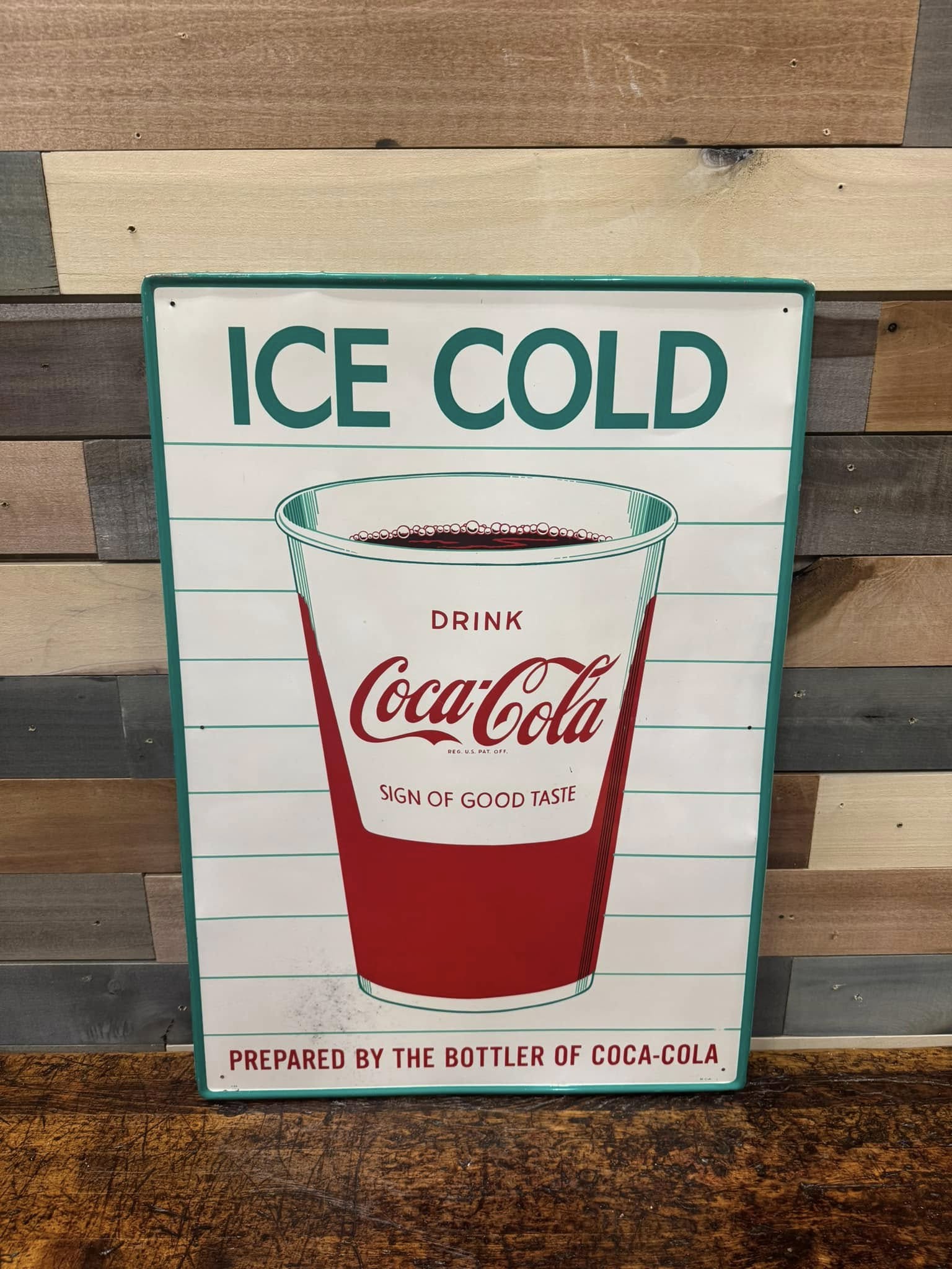 Ice Cold Coca-Cola SST Cup Sign