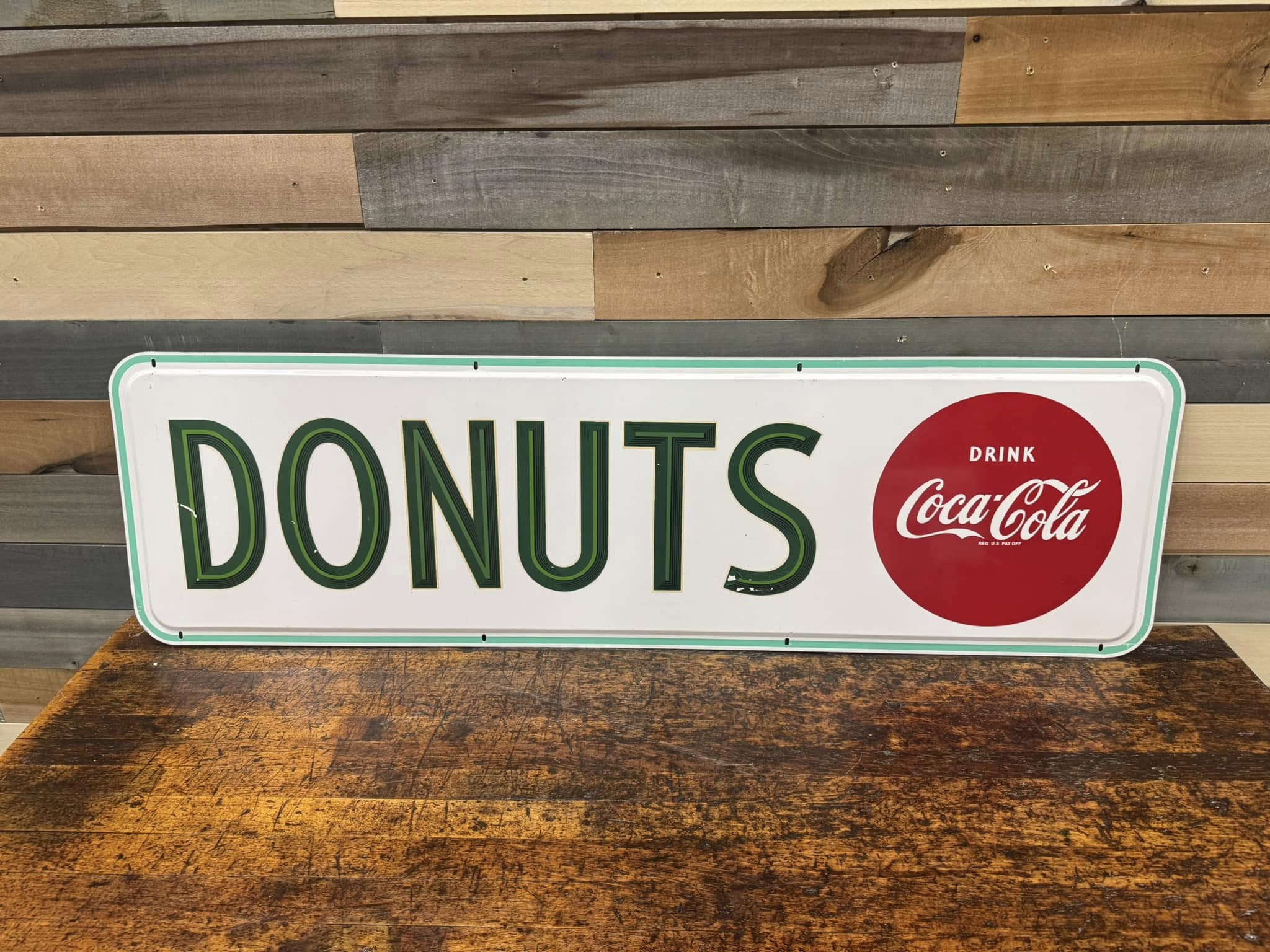 Coca-Cola Donuts Embossed SST Sign