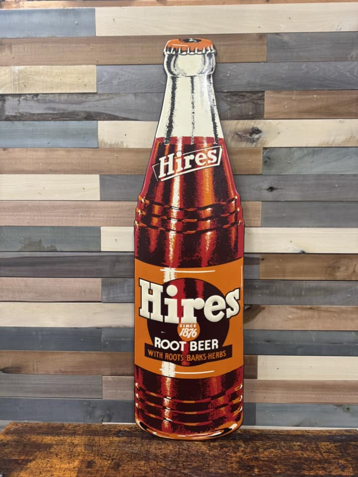 Hires Root Beer Embossed Die Cut SST Bottle