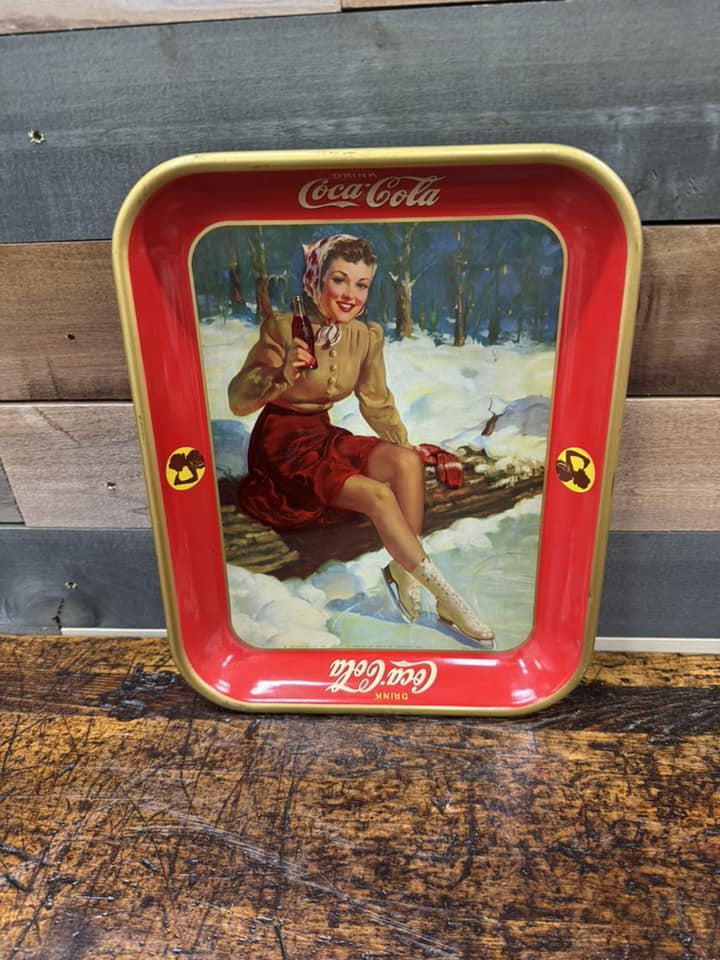 Coca-Cola Girl with Ice Skates SST Serving Tray