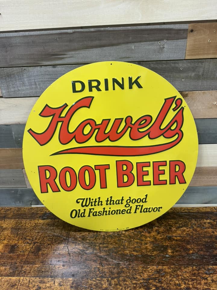 Drink Howel’s Root Beer Embossed SST 24 Inch Diameter Sign